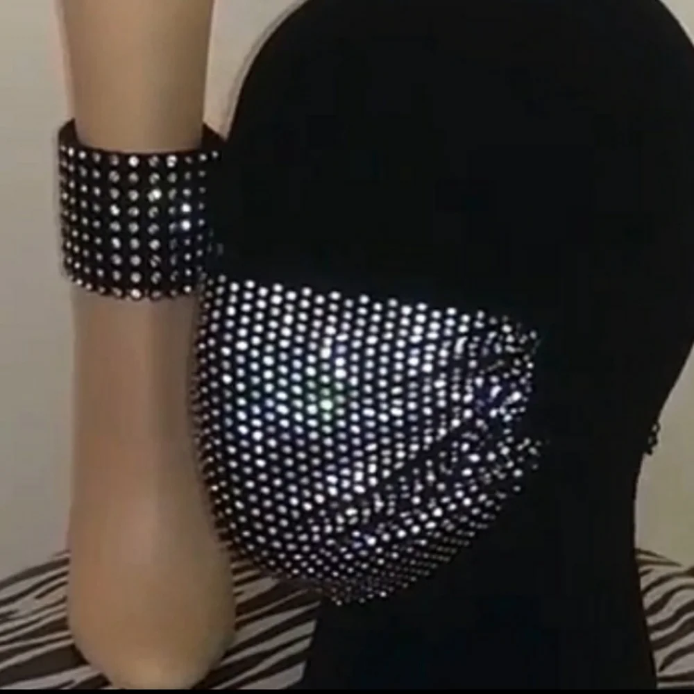 Fashion Mesh Rhinestone Face Mask ☆
